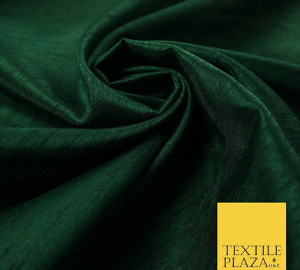 OVER 60 COLOURS Plain Dyed Faux Dupion Raw Silk Polyester Dress Fabric Material