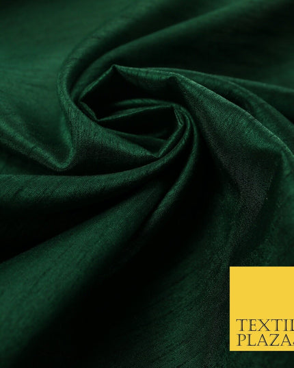 OVER 60 COLOURS Plain Dyed Faux Dupion Raw Silk Polyester Dress Fabric Material