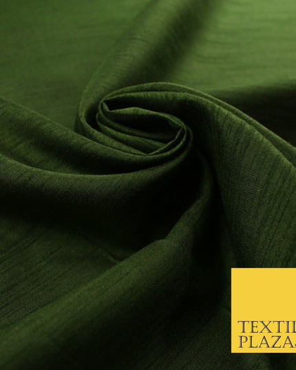 OVER 60 COLOURS Plain Dyed Faux Dupion Raw Silk Polyester Dress Fabric Material