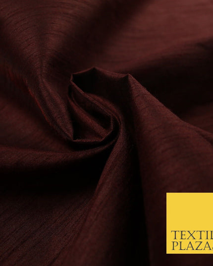 OVER 60 COLOURS Plain Dyed Faux Dupion Raw Silk Polyester Dress Fabric Material