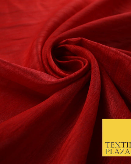 OVER 60 COLOURS Plain Dyed Faux Dupion Raw Silk Polyester Dress Fabric Material