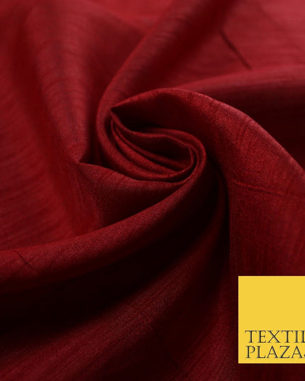 OVER 60 COLOURS Plain Dyed Faux Dupion Raw Silk Polyester Dress Fabric Material