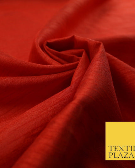 OVER 60 COLOURS Plain Dyed Faux Dupion Raw Silk Polyester Dress Fabric Material