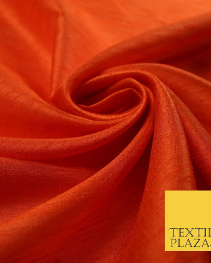 OVER 60 COLOURS Plain Dyed Faux Dupion Raw Silk Polyester Dress Fabric Material