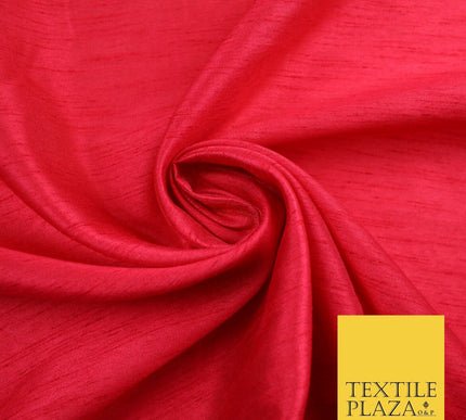 OVER 60 COLOURS Plain Dyed Faux Dupion Raw Silk Polyester Dress Fabric Material