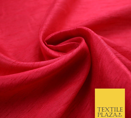 OVER 60 COLOURS Plain Dyed Faux Dupion Raw Silk Polyester Dress Fabric Material