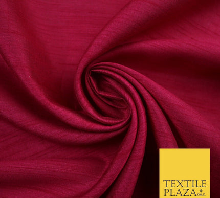 OVER 60 COLOURS Plain Dyed Faux Dupion Raw Silk Polyester Dress Fabric Material