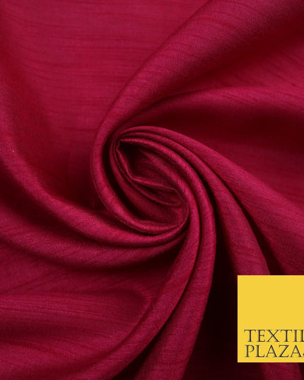OVER 60 COLOURS Plain Dyed Faux Dupion Raw Silk Polyester Dress Fabric Material