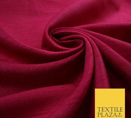 OVER 60 COLOURS Plain Dyed Faux Dupion Raw Silk Polyester Dress Fabric Material