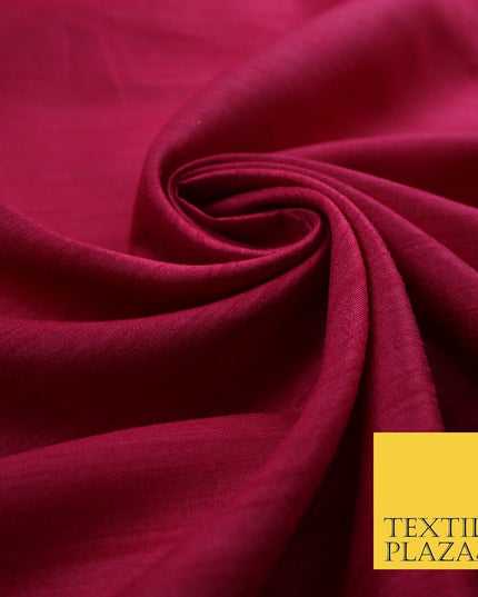 OVER 60 COLOURS Plain Dyed Faux Dupion Raw Silk Polyester Dress Fabric Material