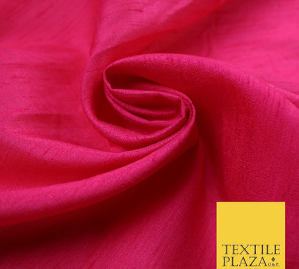 OVER 60 COLOURS Plain Dyed Faux Dupion Raw Silk Polyester Dress Fabric Material