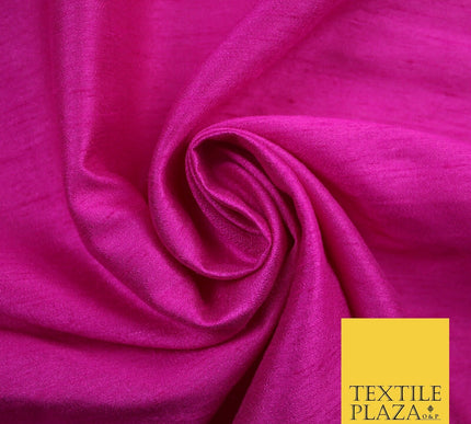 OVER 60 COLOURS Plain Dyed Faux Dupion Raw Silk Polyester Dress Fabric Material