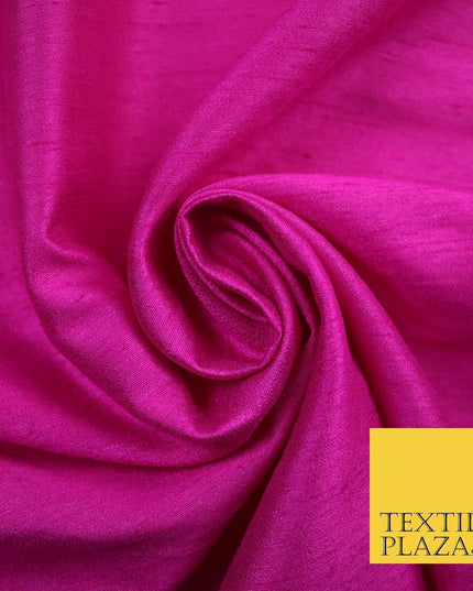 OVER 60 COLOURS Plain Dyed Faux Dupion Raw Silk Polyester Dress Fabric Material