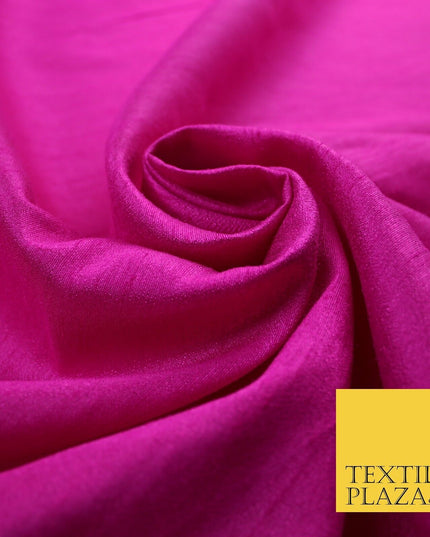 OVER 60 COLOURS Plain Dyed Faux Dupion Raw Silk Polyester Dress Fabric Material