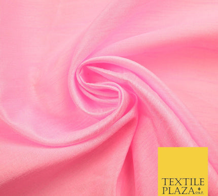 OVER 60 COLOURS Plain Dyed Faux Dupion Raw Silk Polyester Dress Fabric Material