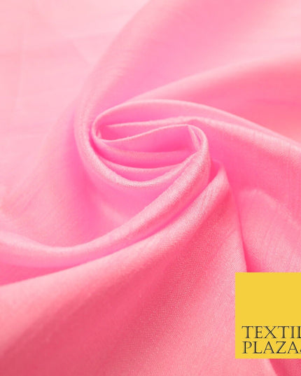 OVER 60 COLOURS Plain Dyed Faux Dupion Raw Silk Polyester Dress Fabric Material