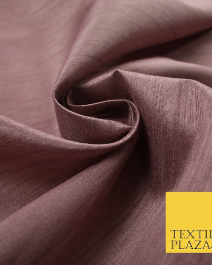 OVER 60 COLOURS Plain Dyed Faux Dupion Raw Silk Polyester Dress Fabric Material