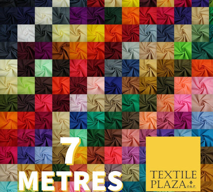 7 METRES - 150 COLOURS - Full Voile 100% COTTON RUBIA Fabric Turban Pagh Patka