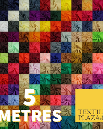 5 METRES - 150 COLOURS - Full Voile 100% COTTON RUBIA Fabric Turban Pagh Patka