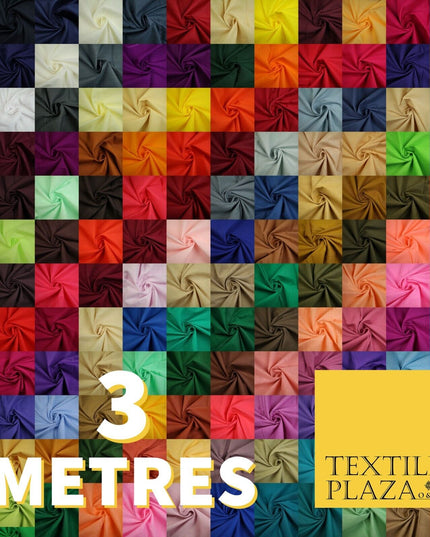 3 METRES - 150 COLOURS - Full Voile 100% COTTON RUBIA Fabric Turban Pagh Patka