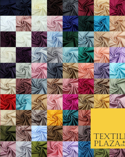100 COLOURS - Fine Silky Smooth Liquid Sateen Satin Dress Fabric Drape Lining