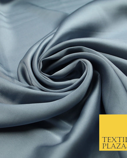 100 COLOURS - Fine Silky Smooth Liquid Sateen Satin Dress Fabric Drape Lining
