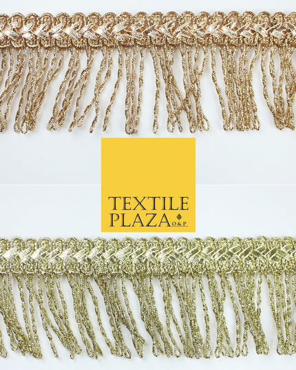 Large Metallic Loop Fringe Chevron Gota Pati Ribbon Trim Border Lace - 6cm Wide