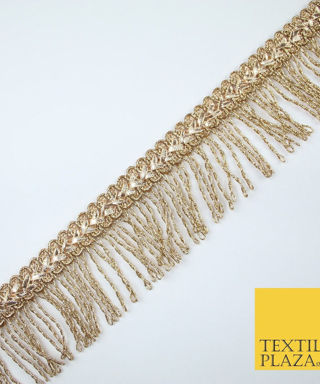 Large Metallic Loop Fringe Chevron Gota Pati Ribbon Trim Border Lace - 6cm Wide
