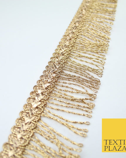 Large Metallic Loop Fringe Chevron Gota Pati Ribbon Trim Border Lace - 6cm Wide