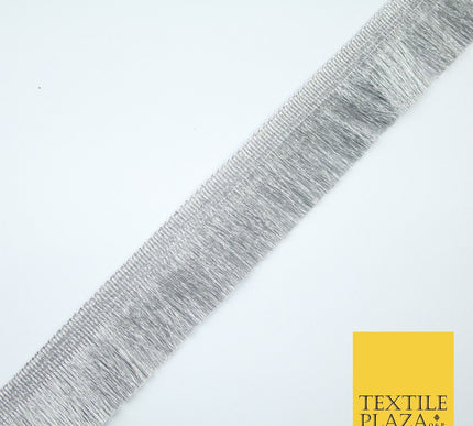 3 COLOURS - Large Soft Thread Simple Plain Fringe Trim Border Lace - 4.5cm Wide