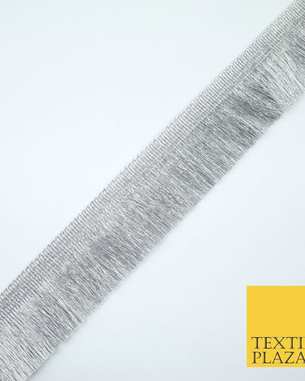 3 COLOURS - Large Soft Thread Simple Plain Fringe Trim Border Lace - 4.5cm Wide