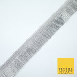3 COLOURS - Large Soft Thread Simple Plain Fringe Trim Border Lace - 4.5cm Wide