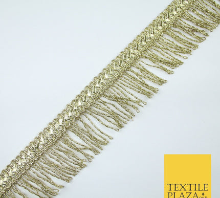 Large Metallic Loop Fringe Chevron Gota Pati Ribbon Trim Border Lace - 6cm Wide