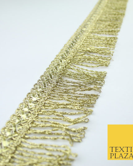 Large Metallic Loop Fringe Chevron Gota Pati Ribbon Trim Border Lace - 6cm Wide