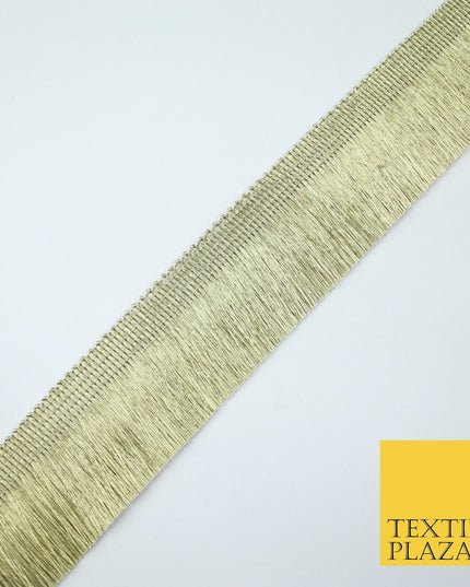 3 COLOURS - Large Soft Thread Simple Plain Fringe Trim Border Lace - 4.5cm Wide