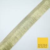 3 COLOURS - Large Soft Thread Simple Plain Fringe Trim Border Lace - 4.5cm Wide