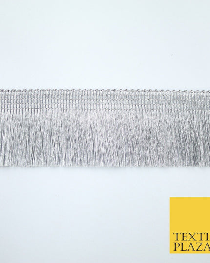 3 COLOURS - Large Soft Thread Simple Plain Fringe Trim Border Lace - 4.5cm Wide