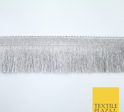 3 COLOURS - Large Soft Thread Simple Plain Fringe Trim Border Lace - 4.5cm Wide