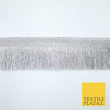 3 COLOURS - Large Soft Thread Simple Plain Fringe Trim Border Lace - 4.5cm Wide