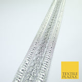 3 COLOURS - Double Band Metallic Knot Plait Ribbon Trim Border Lace - 4cm Wide