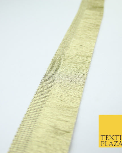 3 COLOURS - Large Soft Thread Simple Plain Fringe Trim Border Lace - 4.5cm Wide