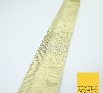 3 COLOURS - Large Soft Thread Simple Plain Fringe Trim Border Lace - 4.5cm Wide