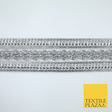 3 COLOURS - Double Band Metallic Knot Plait Ribbon Trim Border Lace - 4cm Wide