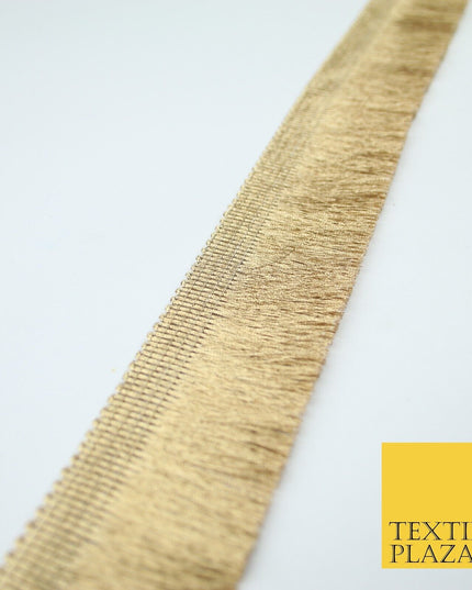 3 COLOURS - Large Soft Thread Simple Plain Fringe Trim Border Lace - 4.5cm Wide