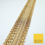 3 COLOURS - Double Woven Metallic Plait Ribbon Trim Border Lace - 4.5cm Wide