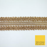 3 COLOURS - Double Woven Metallic Plait Ribbon Trim Border Lace - 4.5cm Wide