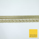 3 COLOURS - Ornate Zig Zag Knitted Plait Ribbon Trim Border Lace - 2.5cm Wide