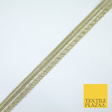 3 COLOURS - Ornate Zig Zag Knitted Plait Ribbon Trim Border Lace - 2.5cm Wide