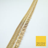 3 COLOURS - Ornate Zig Zag Knitted Plait Ribbon Trim Border Lace - 2.5cm Wide