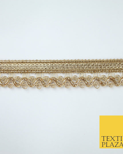 3 COLOURS - Ornate Zig Zag Knitted Plait Ribbon Trim Border Lace - 2.5cm Wide